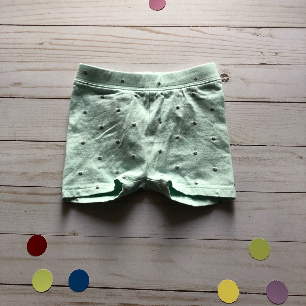 Gap aqua shorts with silver dots